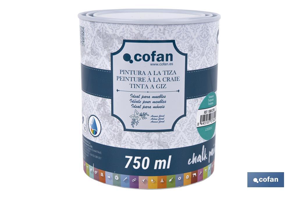 PINTURA A LA TIZA, CHALK PAINT, TURQUESA 750 ML