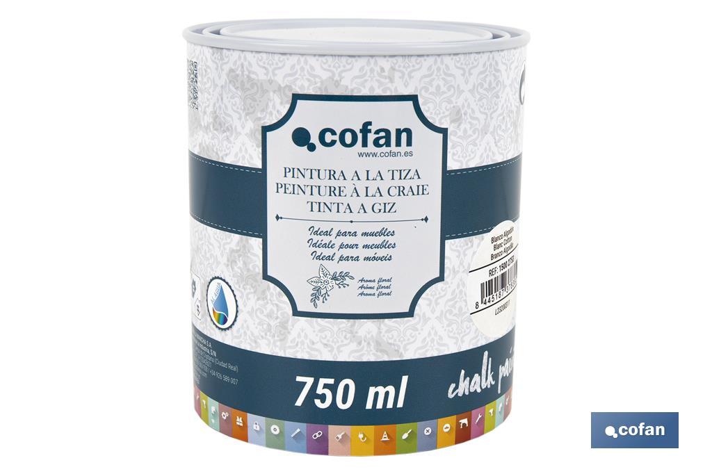 PINTURA A LA TIZA, CHALK PAINT, BLANCO ALGODÓN 750 ML (PACK: 1 UDS)