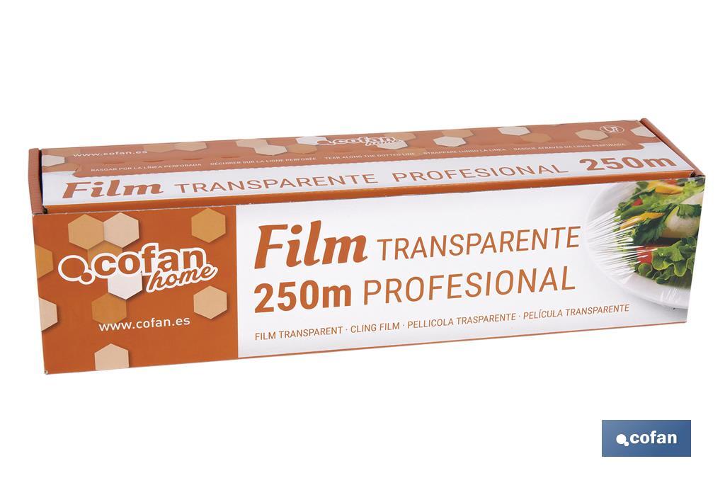 Film Transparente para uso profesional | Estuche con sierra de corte| Especial para usar en cocina